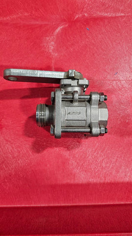 Clearance - 1" Female NPT x 1" Male NH, SS Valve