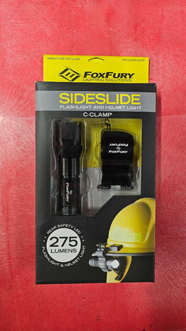 Clearance - FoxFury SideSlide Flashlight and Helmet Light with Helmet Bracket