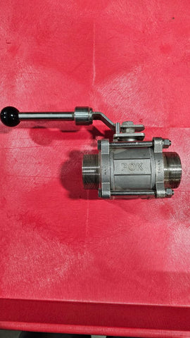 Clearance - 2" Male NPT x 2" Male NPT POK Inline Ball Valve